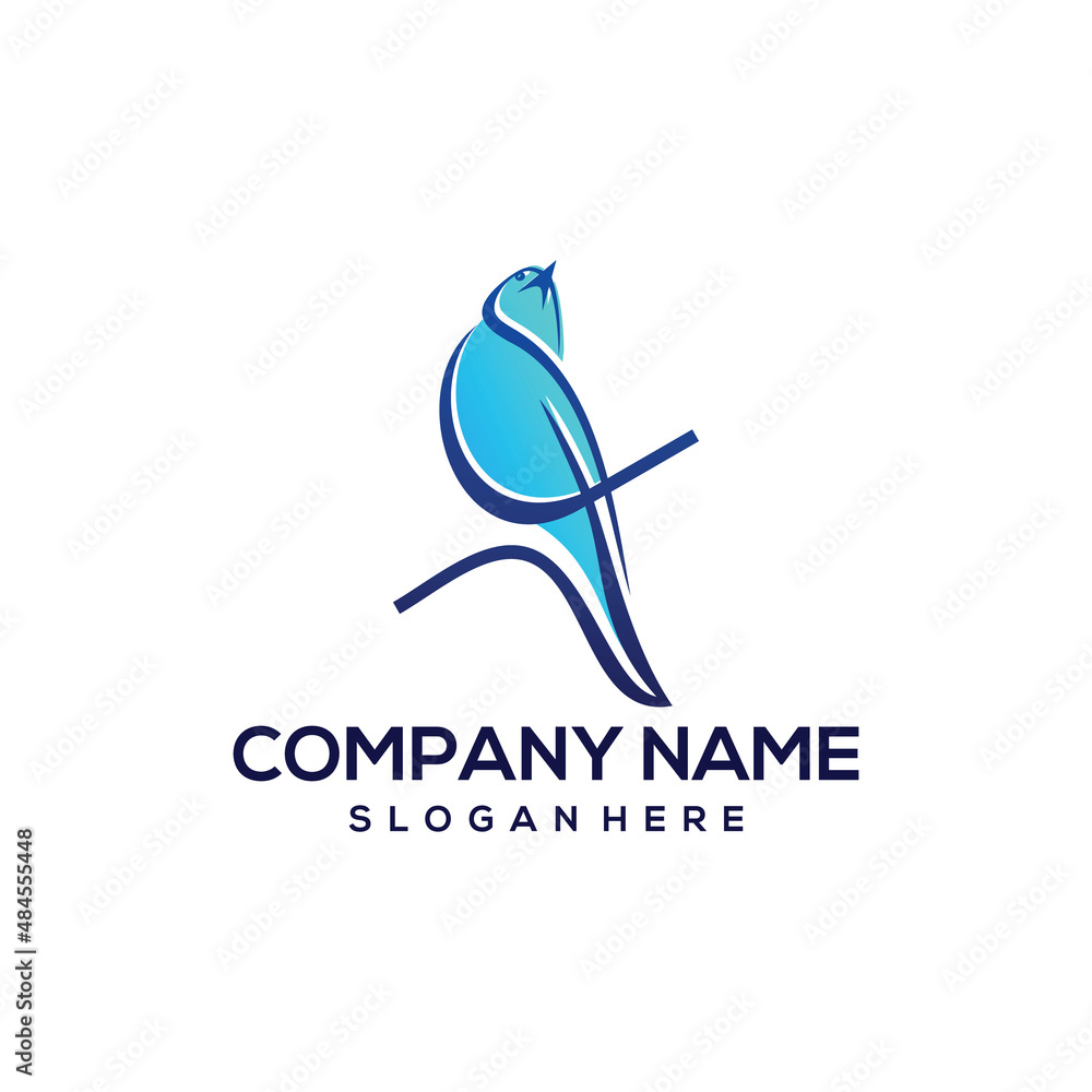 blue bird logo design