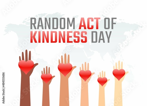 vector graphic of random act of kindness day good for random act of kindness day celebration. flat design. flyer design.flat illustration.