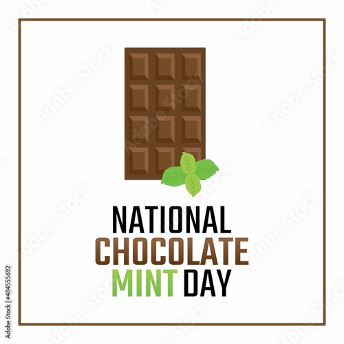 vector graphic of national chocolate mint day good for national chocolate mint day celebration. flat design. flyer design.flat illustration.
