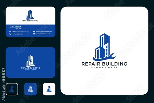 Repair of building logo design and business cards