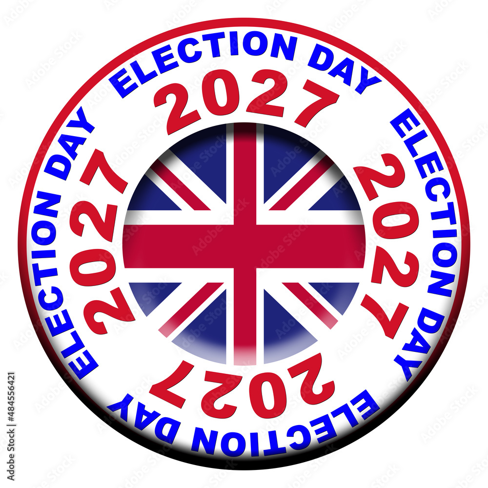 United Kingdom Election Day 2028 Circular Flag Concept - 3D Illustration United Kingdom Election Day 2028 Circular Flag Concept - 3D Illustration