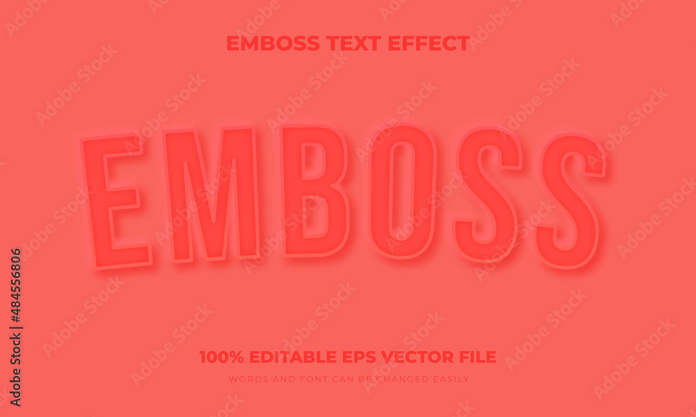 Emboss Text Effect . Editable Text Effect Emboss Style