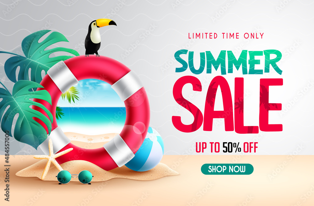 Free Vector  Its summer time text banner template