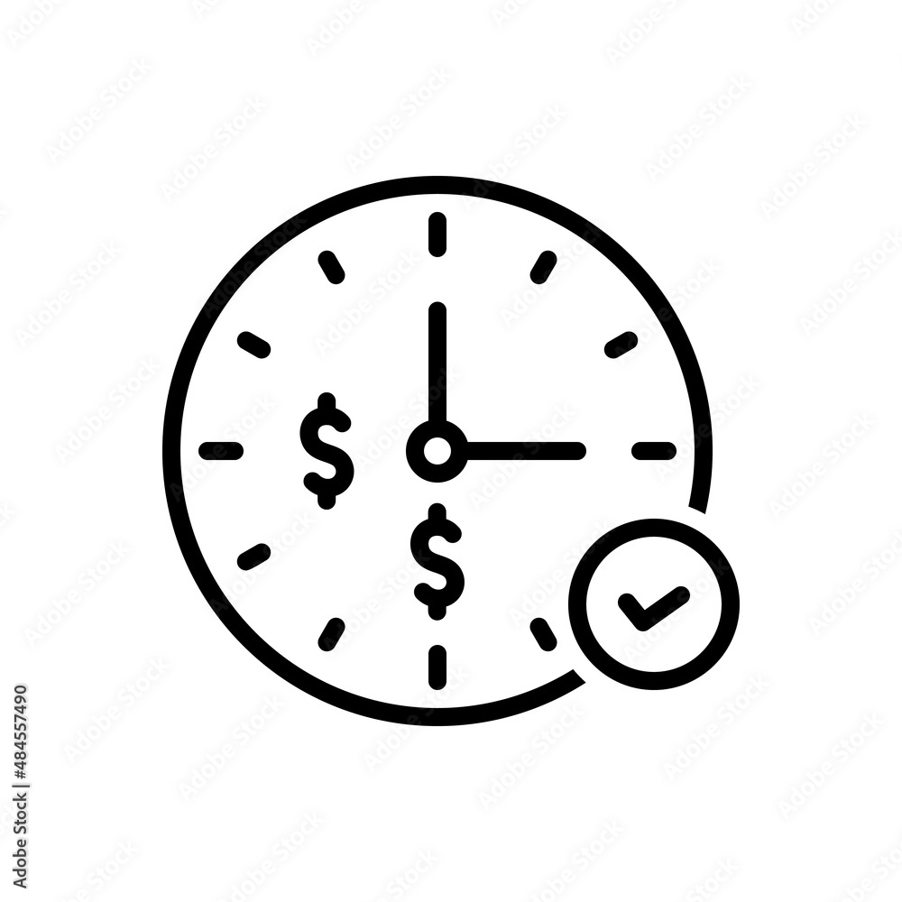 Black line icon for worth Black line icon for worth