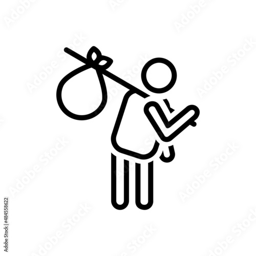 Black line icon for hunting vagabond