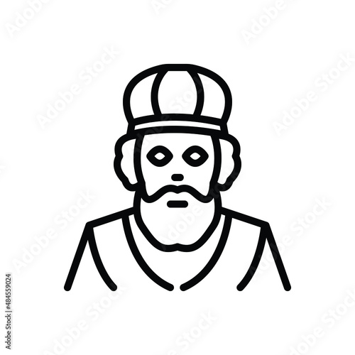 Black line icon for nicholas