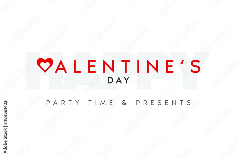 Happy Valentine's day background with two heart patterns and typography of happy valentine text. Vector illustration. Wallpaper, flyers, invitations, posters, brochures, banners.