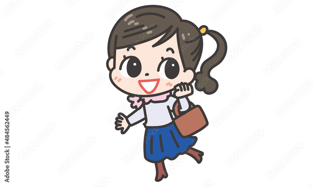 通勤する女性 通勤する女性