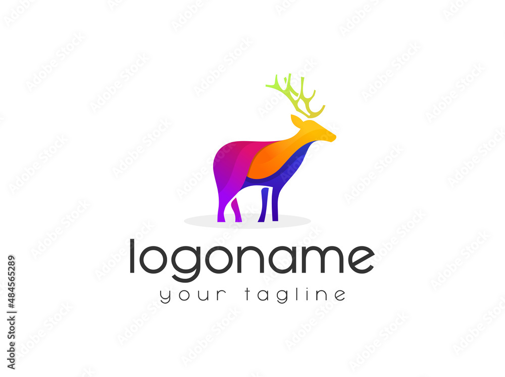 deer logo design template