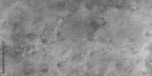 Black and white background with gray stucco wall, blank grunge vintage surface design. Worn gray grungy background.