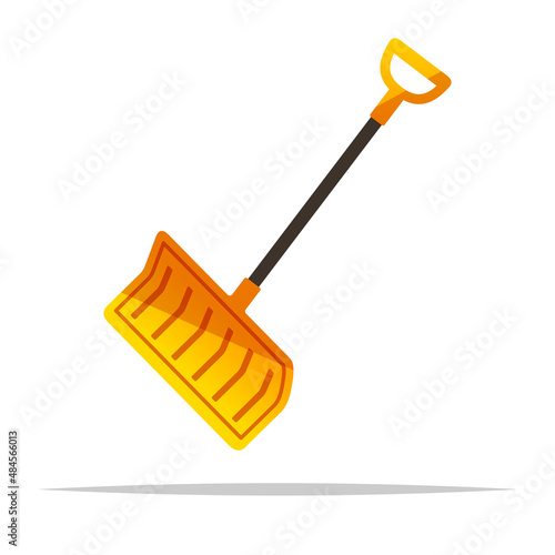 Snow shovel vector isolated illustration