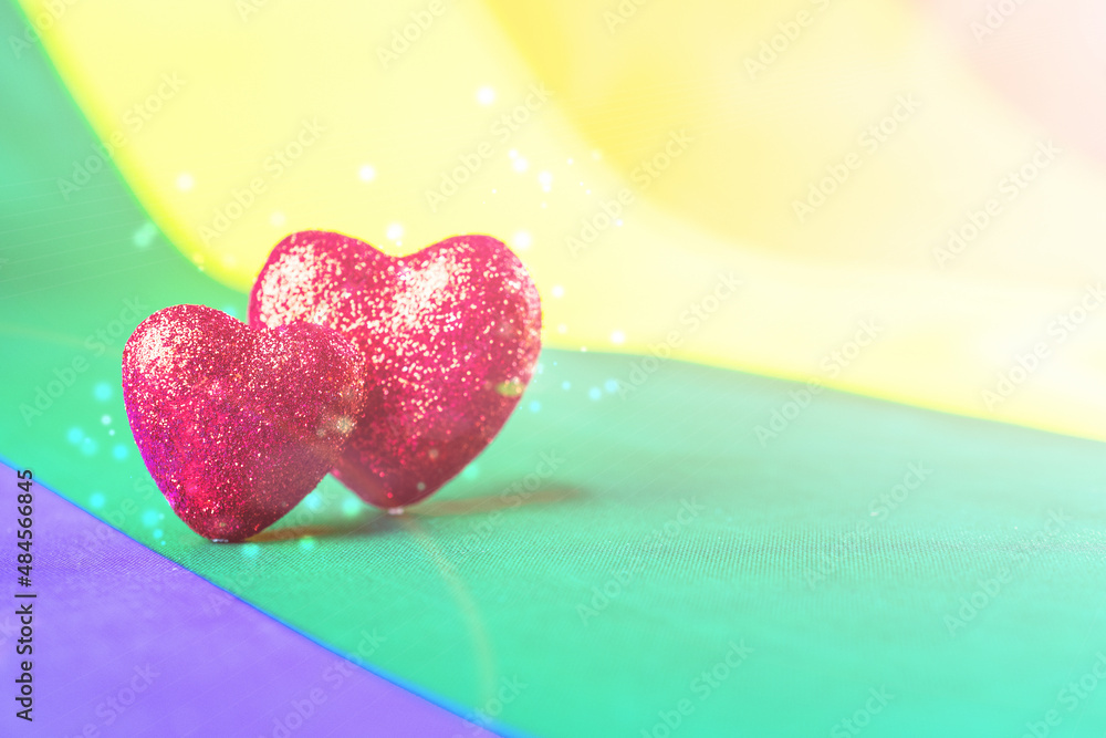Lgbt background homosexual lesbian concept. Two hearts lgbtq, gay, transgender love symbol. National Coming Out Day, Celebrate Bisexuality Day. Lgbt background homosexual lesbian concept. Two hearts lgbtq, gay, transgender love symbol. National Coming Out Day, Celebrate Bisexuality Day.