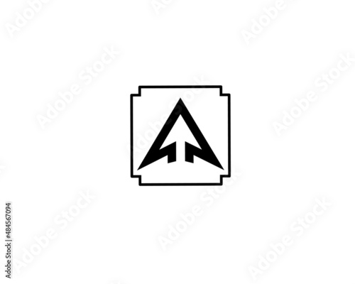 Initial letter a arrow logo