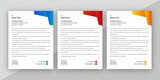 modern, minimal, creative, unique, Corporate and Company business Stationery Letterhead design