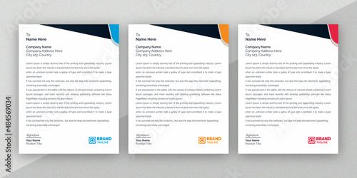 modern, minimal, creative, unique, Corporate and Company business Stationery Letterhead design