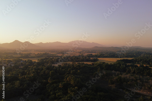 Aerial view of landscape in norther of Thailand   Chiangmai.