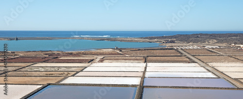 Lanzarote saltworks salinas de Janubio, Canary Islands