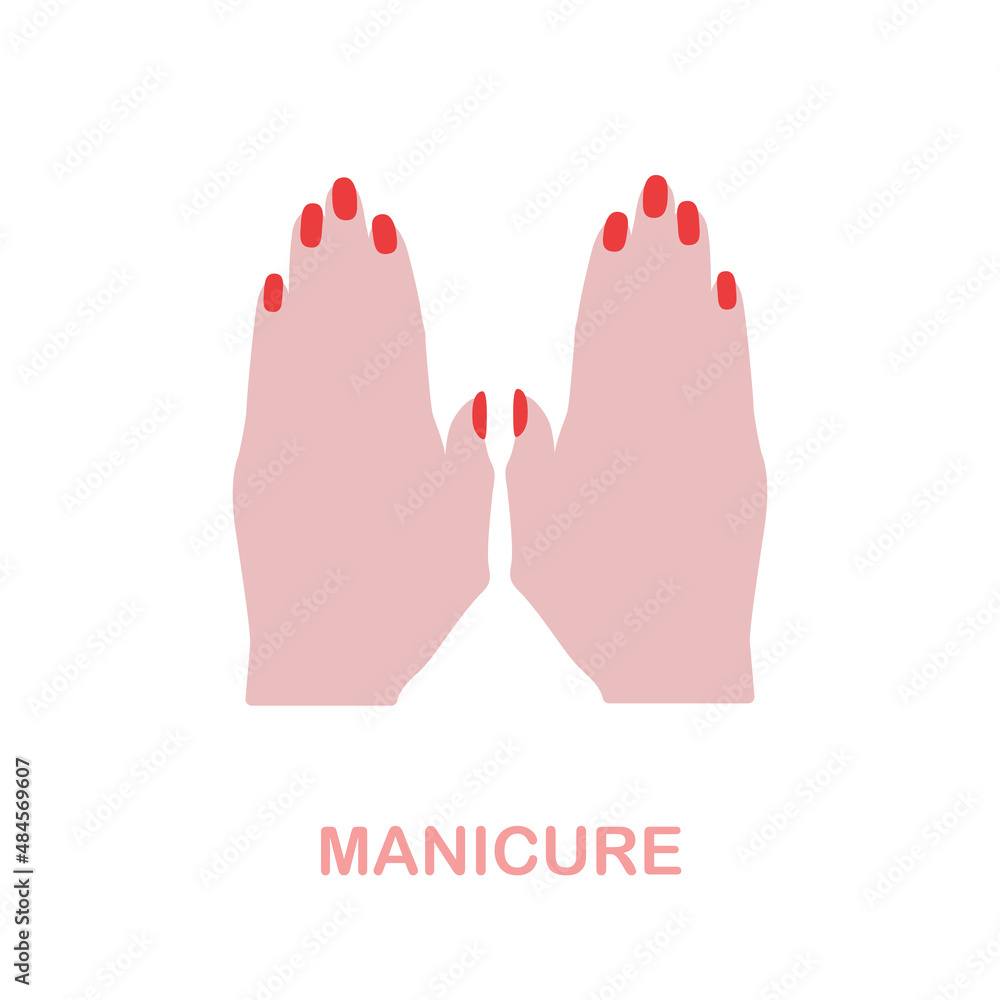 Manicure flat icon. Colored element sign from beauty salon collection. Flat Manicure icon sign for web design, infographics and more. Manicure flat icon. Colored element sign from beauty salon collection. Flat Manicure icon sign for web design, infographics and more.
