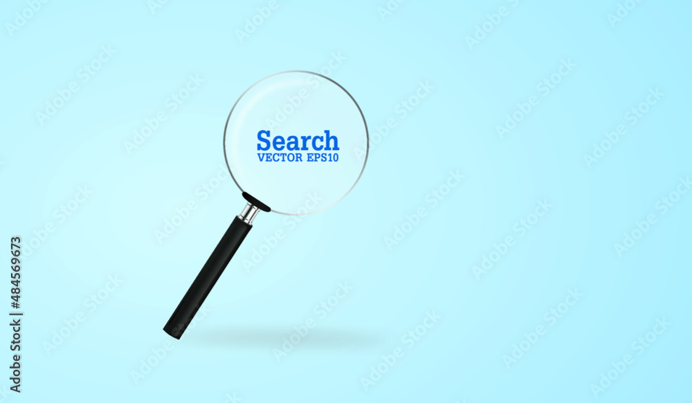 vector illustration of a magnifying glass on a blue background search concept vector illustration of a magnifying glass on a blue background search concept