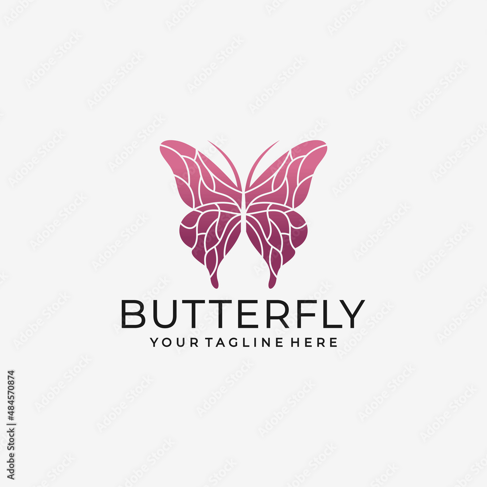Buterfly Design vector logo template