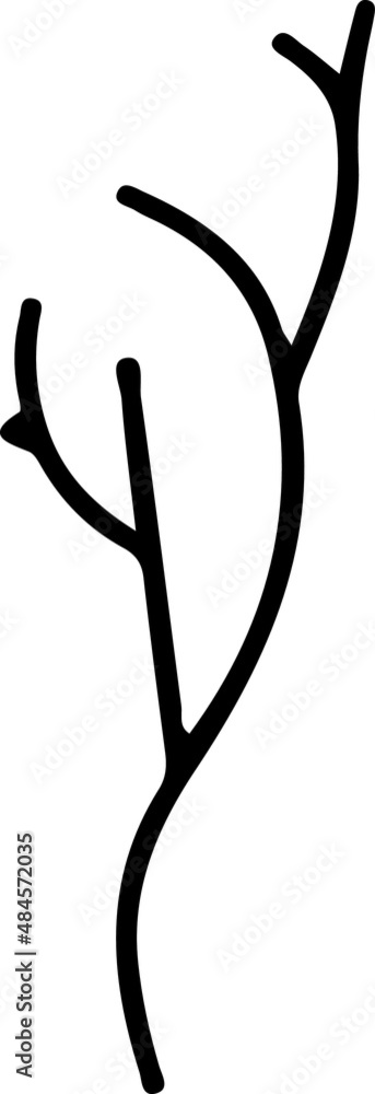 Angled Tree Branch in black and white