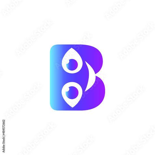 letter B with smiley face logo