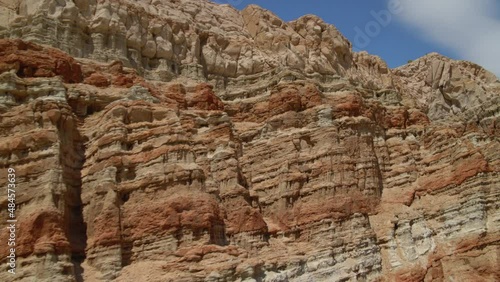 Wallpaper Mural Aerial Forward Shot Of Patterned Natural Rock Formation On Sunny Day - Eastern Sierra, California Torontodigital.ca