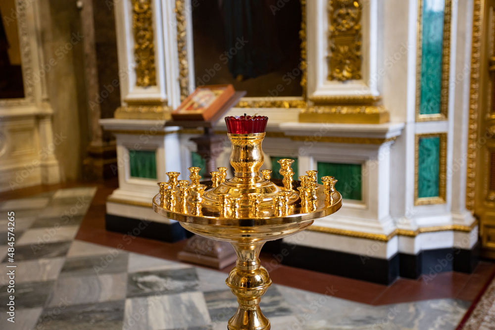 candle stand in the temple