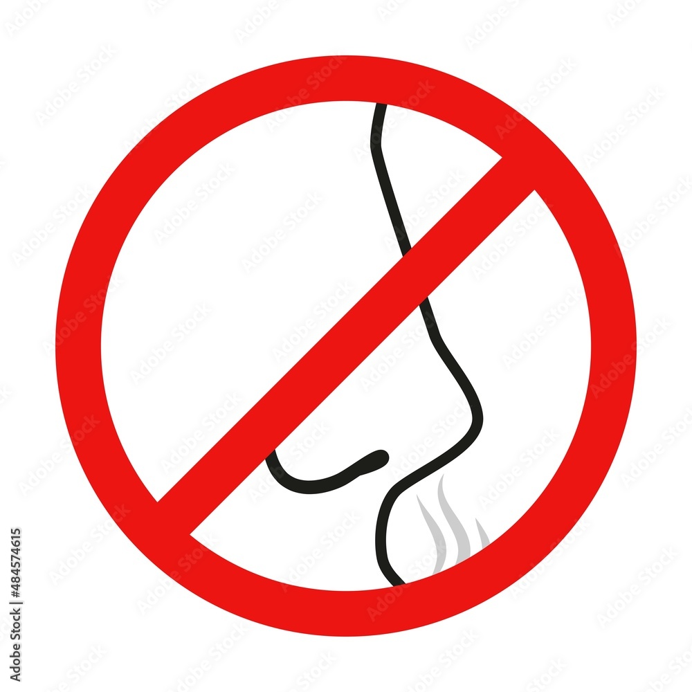 Symbol of loss of smell. Vector illustration isolated on white background Stock Vector Adobe Stock