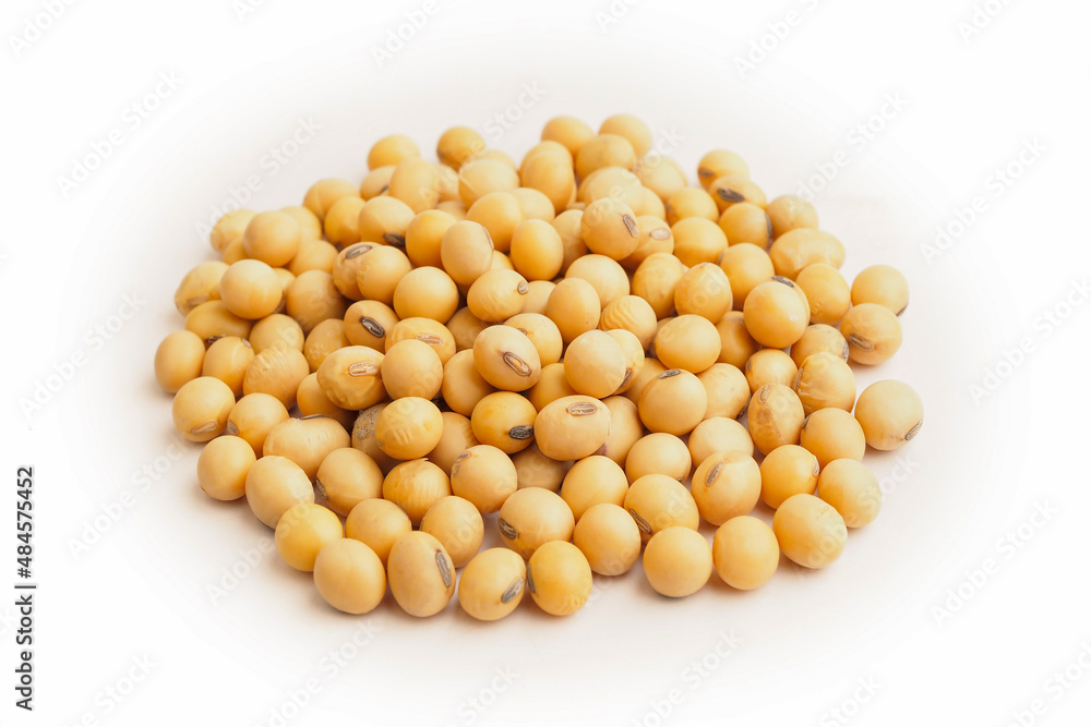 dried soybeans nature food on white background dried soybeans nature food on white background