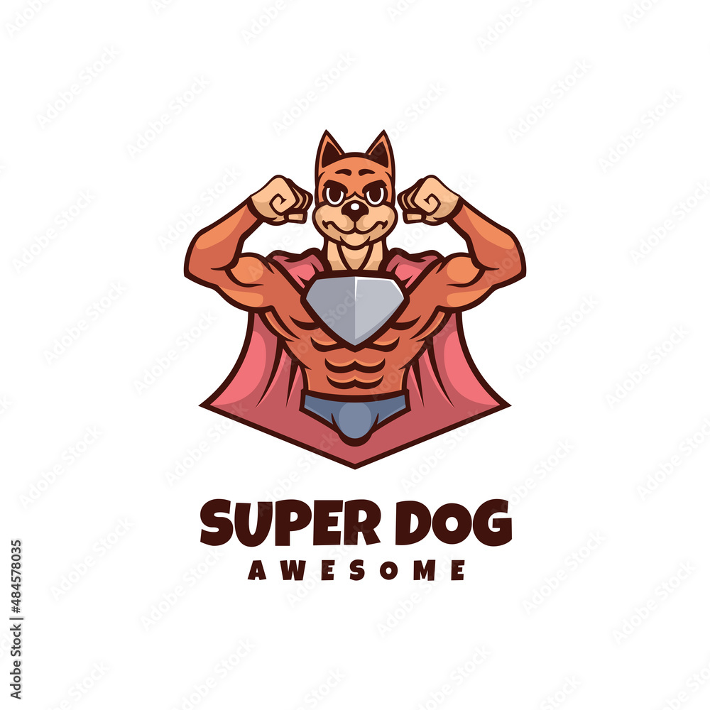 Illustration vector graphic of Super Dog, good for logo design