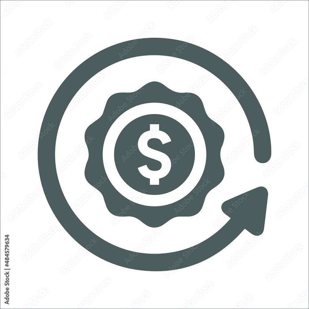 Refinance, mortgage icon. Gray vector graphics. Refinance, mortgage icon. Gray vector graphics.