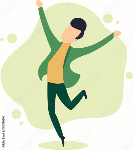 Happy Businessman flat modern design