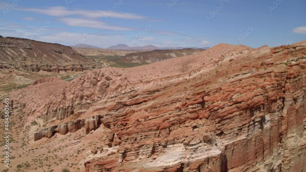 Aerial Panning Beautiful View Of Rock Formations In Brown Desert - Eastern Sierra, California Aerial Panning Beautiful View Of Rock Formations In Brown Desert - Eastern Sierra, California