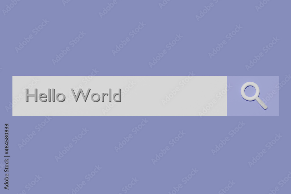 Fototapeta premium 3D Search bar design element