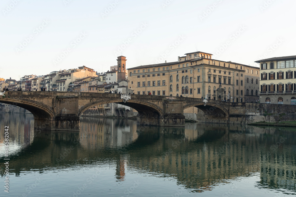 Santa Trinita bridge in Florenze, Italy.