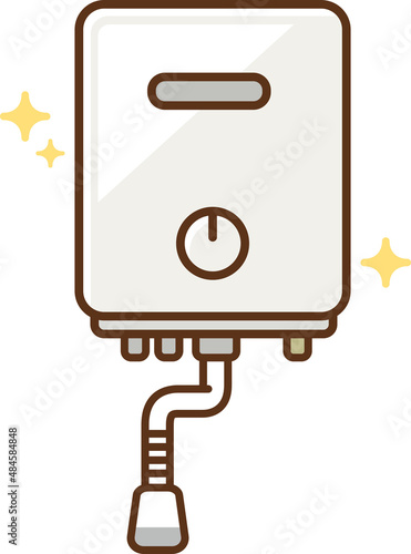 Clip art of new instantaneous water heater