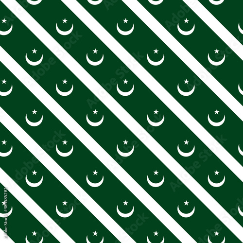 seamless pattern of pakistan flag. vector illustration. print, book cover, wrapping paper, decoration, banner and etc