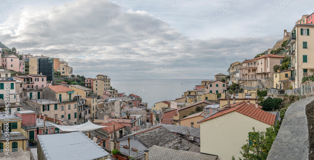citytscape from hillside, Riomaggiore, Italy
