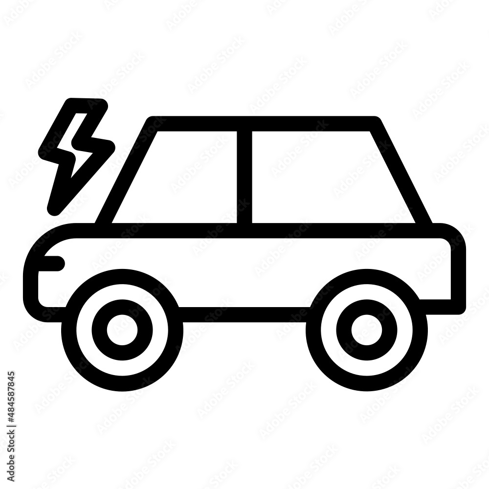 car electric icon line vector car electric icon line vector