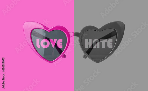 Photography Love hate concept