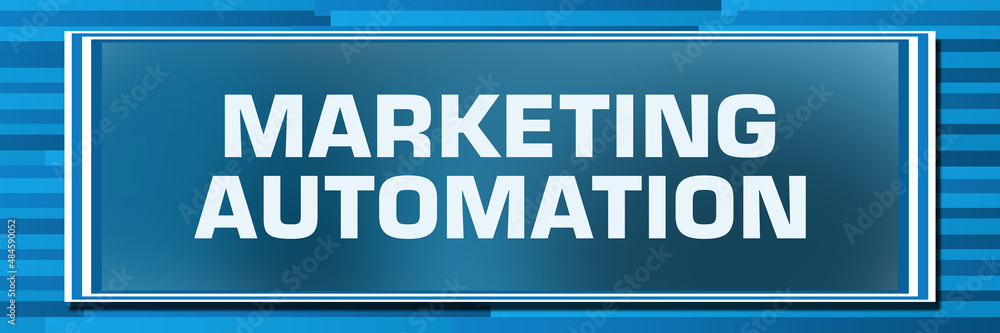 Marketing Automation Blue Lines Background Gradient Box Text Marketing Automation Blue Lines Background Gradient Box Text