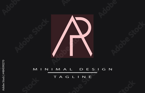 AP or PA Minimalist Logo Design Vector Art Illustration 