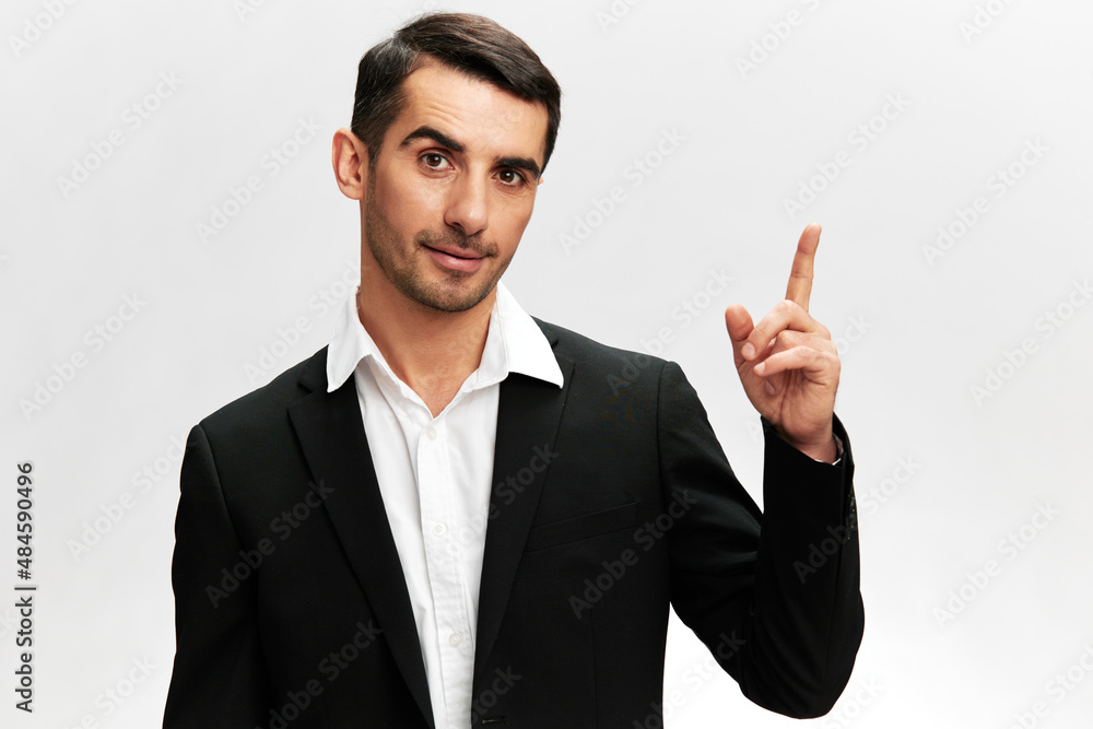 successful man in a stylish suit smile posing self-confidence isolated background successful man in a stylish suit smile posing self-confidence isolated background