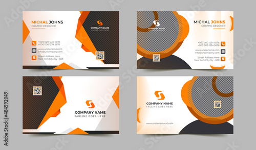 Set of creative business card template and abstract modern cards vector