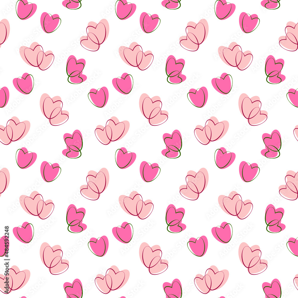 romantic seamless background with couples of hearts romantic seamless background with couples of hearts