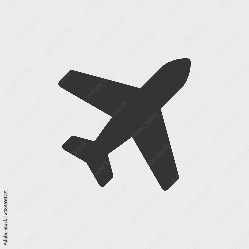 Airport or plane. Simple vector icon, well suited for use in tiny sizes Airport or plane. Simple vector icon, well suited for use in tiny sizes