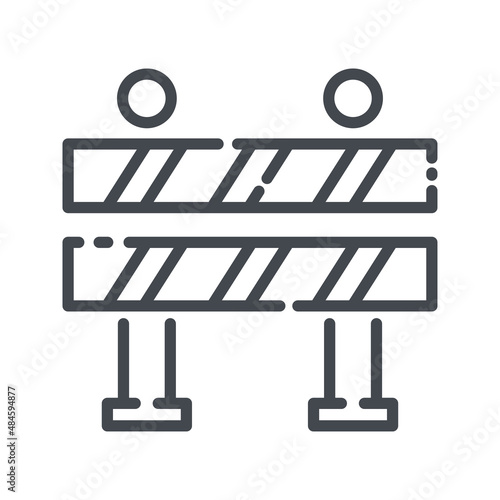 Fence line icon isolated on white transparent background