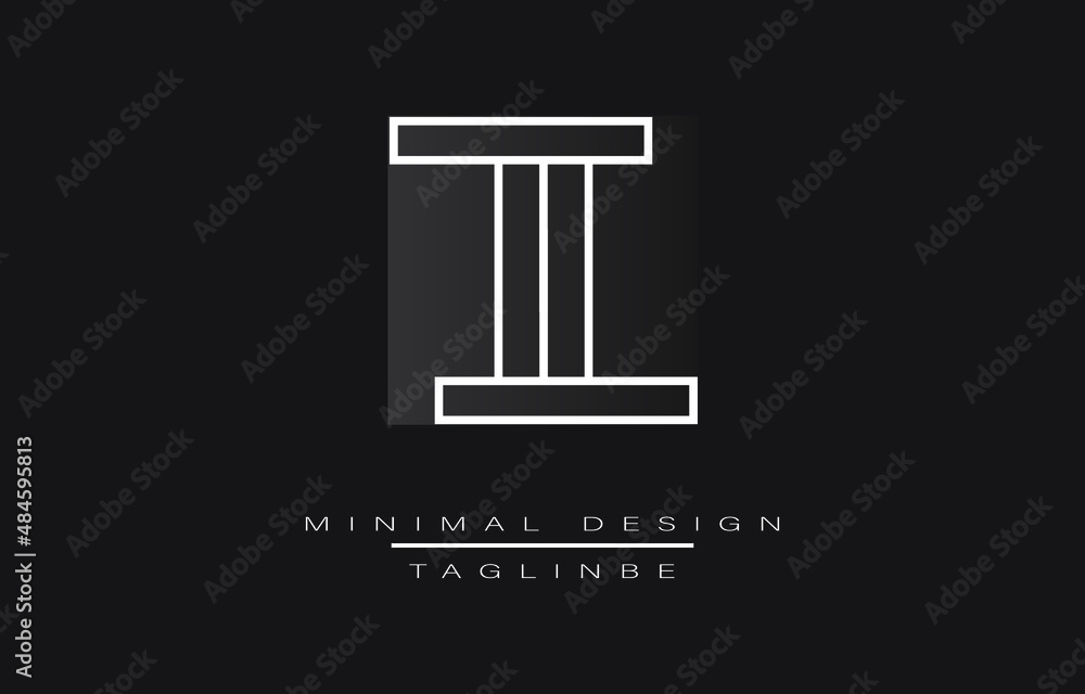 TT Minimalist Logo Design Monogram Vector Art Illustration