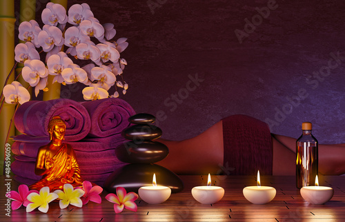 Thai massage - illustrazione 3d photo